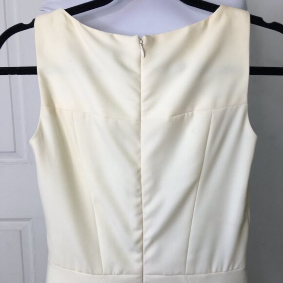 Carolina Herrera Beige Open Flare Sleeveless Dress Size 2 Cocktail Wedding - Picture 9 of 11